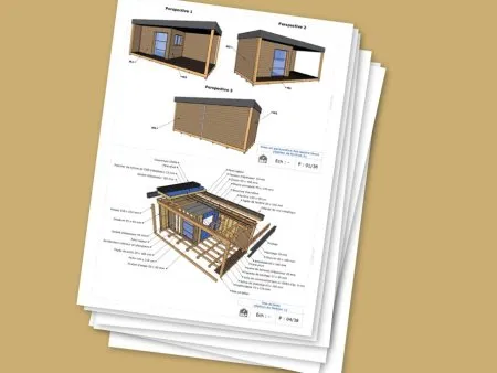 Plans de construction des extensions, bungalows et maisonnettes en bois