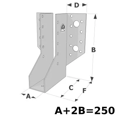 Sabot à ailes extérieures - Inox A4 - Réf. SAEX250/1.5X