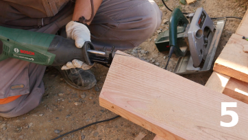 Coupe de la face en contact avec la base du sabot