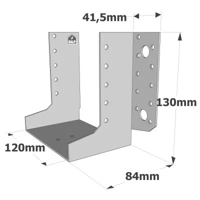 Sabots à ailes extérieures, gamme SAE SUR MESURE (épaisseur 2mm, profondeur 84mm) - Réf. SAEL380/120/2