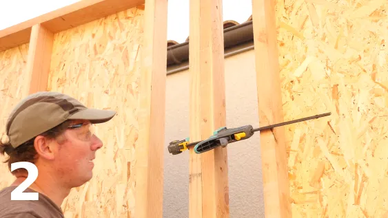 Fixation provisoire du panneau 