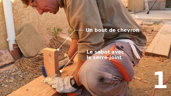 Présentation des sabots à leur emplacement