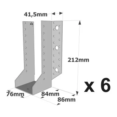 Sabots à ailes extérieures, gamme SAE CLASSIQUE (épaisseur 2mm, profondeur 84mm) - Réf. SAE500/76/2_6