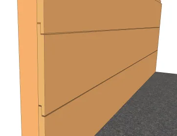 Revêtement intérieur en lés chevauchés