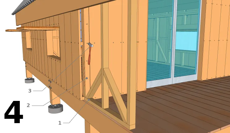 Fixer les ossatures de l’extension