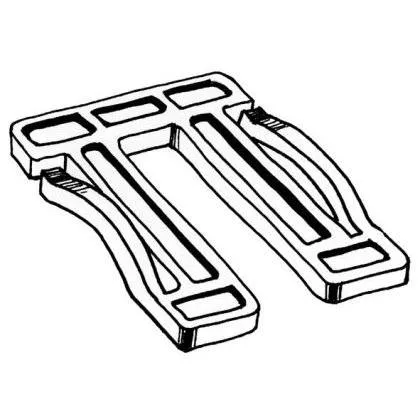 Sachet de 100 cales autobloquantes de 1,5 mm, cales en plastique, couleur neutre, forme en T, usage pour nivellement, dimensions spécifiques, produit léger et durable.