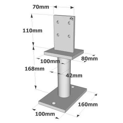 KIT PISB160G-B + deux goujons WA M12-109/10 - Réf. PISB160G-K