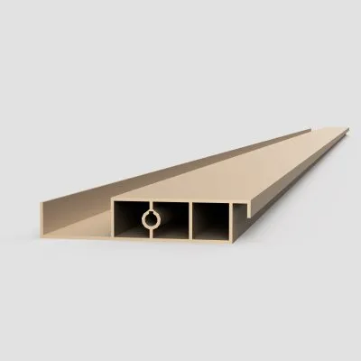 Lame XL aluminium 27mm, longueur 2m, YAZD structuré BEIGE SABLE