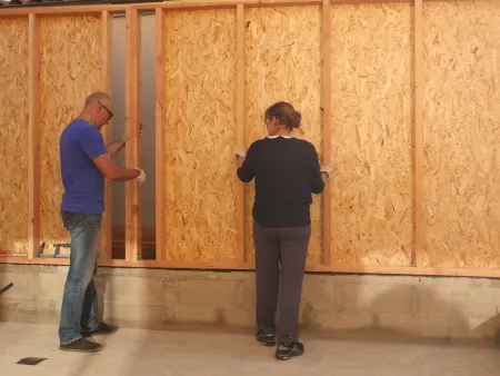 Montage du demi-mur M2 