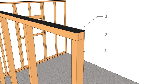 Joint mousse d’étanchéité entre la lisse haute et les éléments de toiture