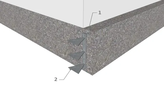 L’échelle verticale de bande de fixation