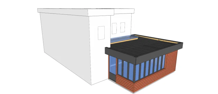 Raccordement de la toiture terrasse
