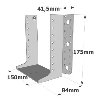 Sabots à ailes extérieures, gamme SAE CLASSIQUE (épaisseur 2mm, profondeur 84mm) - Réf. SAEL500/150/2