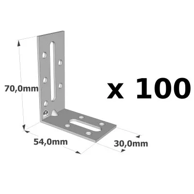 Équerres de fixation avec renfort - Réf. EFIXR753_100
