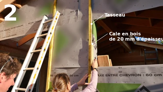 Calage du tasseau par rapport au bord des ouvertures