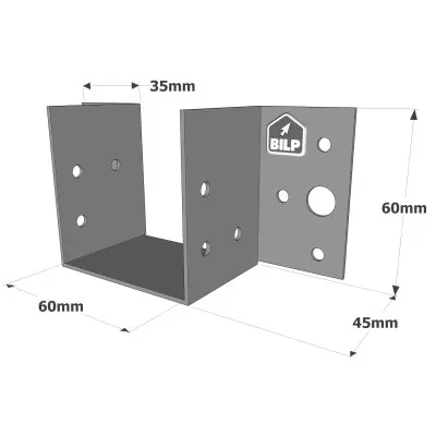 Sabots à ailes extérieures, gamme MF, pour Mini fixe panne - Réf. MF180/60/1.5