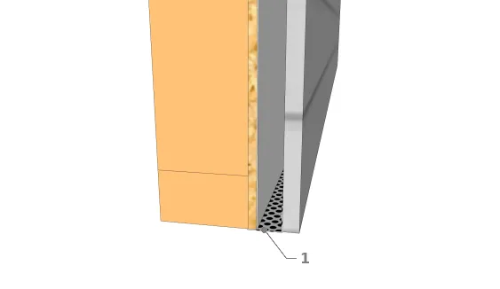 Grille anti-rongeur + lame d’air