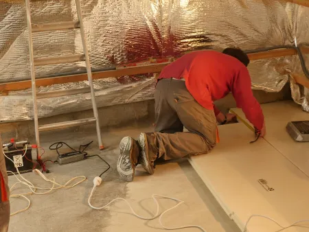 L'isolation par l'intérieur de la dalle