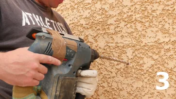 Réalisation des trous sur le mur