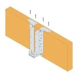 Fixation par les brides supérieures sur un support bois massif