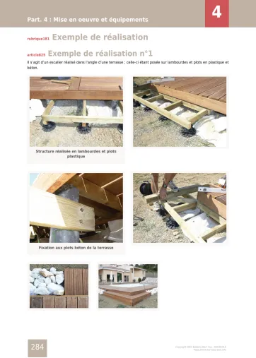 Extrait de la rubrique exemple de réalisation