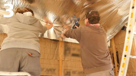 Recouvrement sur les jonctions avec les murs