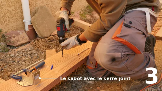 Perçage des emplacements des boulons