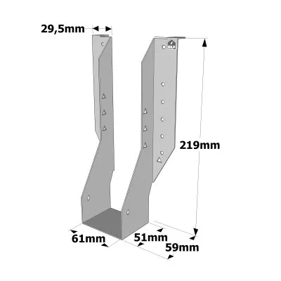 Etrier pour poutres en I - Réf. IUSE219/61