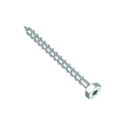 HECO-TOPIX-plus, tête hexagonale combinée, tête hexagonale + T-Drive, filet total, zingué blanc, A3K - Réf. 61471