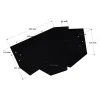 Dimensions du connecteur SUNDIY pente 20° Noir mat RAL 9005 - 120mm à 3 directions - Forme L1