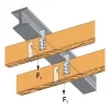 Sabots à ailes extérieures, gamme SBE ECONOMIQUE (épaisseur 1,5mm, profondeur 55mm) - Réf. SBE36/112