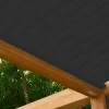 Chéneaux SUNDIY noir mat RAL 9005 sur pergola bioclimatique avec lames en aluminium