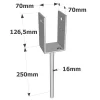 Pieds de poteau en U à sceller - Réf. PPD70/70G_10