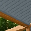 Chéneaux SUNDIY Gris Anthracite RAL 7016 sur pergola bioclimatique avec lames en aluminium