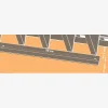 Écartement entre les chéneaux gris beige RAL 7006 et le mécanisme SUNDIY, et espacement de fixation minimal