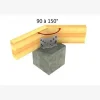 &#201;querre r&#233;glable pour terrasse bois - Fixation poutre bois de hauteur 125 &#224; 200mm - R&#233;f. ABF120