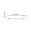 Vis HECO MULTI-MONTI-plus F - tête fraisée - D7,5 x L80 - Réf. 48515