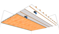 Mise en oeuvre de l’isolant mince sous un plancher ou au plafond