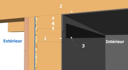 Continuité au niveau des angles (mur-mur / mur-toiture)